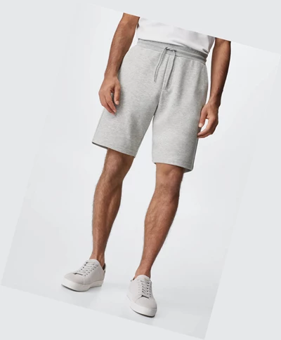 Bermudy Mango Jogger Bavlnene Panske Siva | SK859872