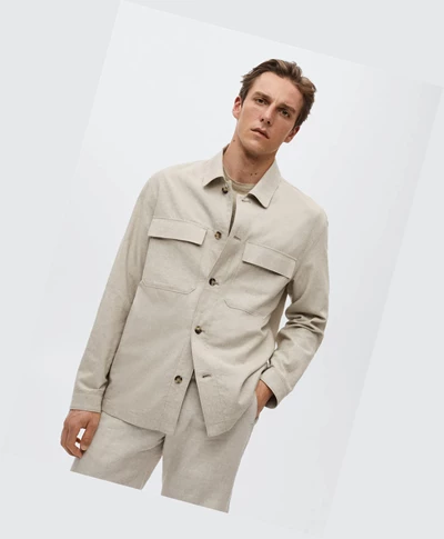 Bundy Mango Linen With Pockets Panske Béžové | SK860818