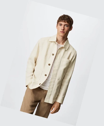 Bundy Mango Linen Worker Panske Sand | SK860762