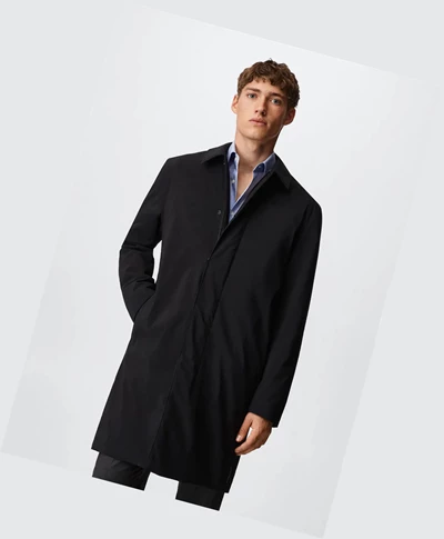 Bundy Parka Mango Nepremokave Technical Panske Čierne | SK861529