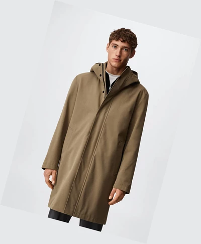 Bundy Parka Mango Vody-repellent Windproof Panske Béžové | SK861527
