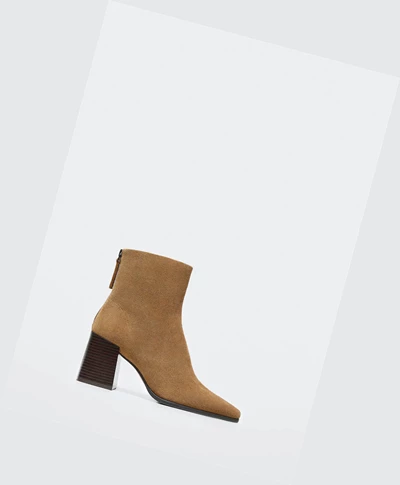 Clenkove Cizmy Mango Heel Semisove Damske Hnede | SK859712