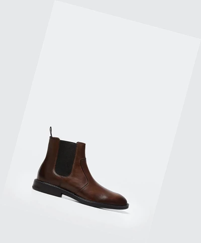 Clenkove Cizmy Mango Kozene Chelsea Panske Hnede | SK859634