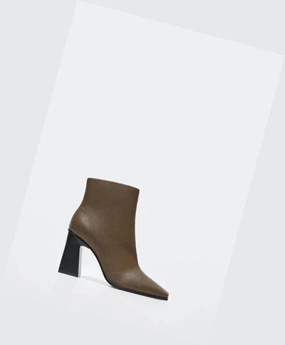 Clenkove Cizmy Mango Squared Spicou Damske Hnedožltý | SK859710