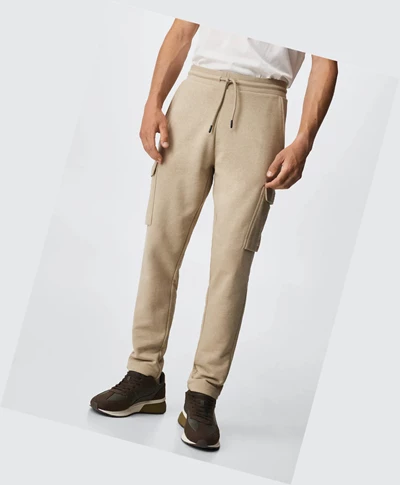 Jogger Nohavice Mango Cargo Panske Béžové | SK861053