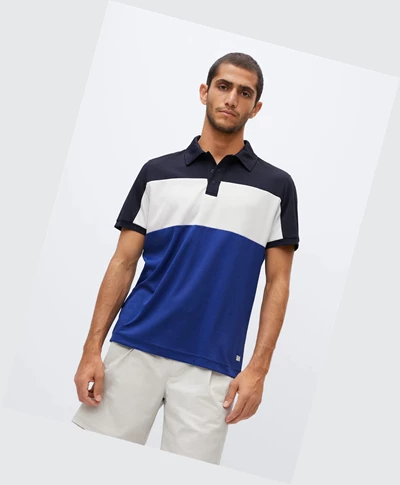 Polokosele Mango Color-block Priedušná Panske Modre | SK861600