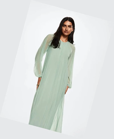 Saty Mango Sheer Fabric Damske Zelene | SK860596