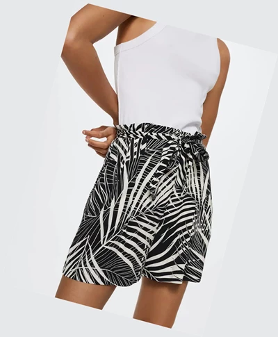 Sortky Mango Printed Belt Damske Čierne | SK862117